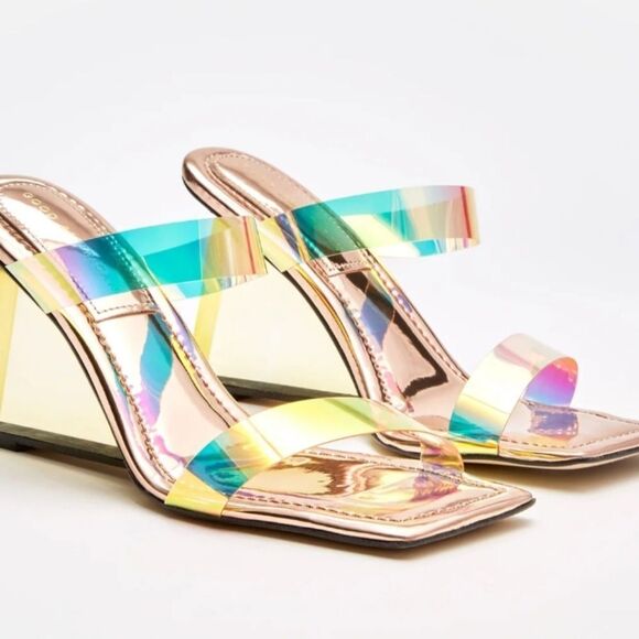 NIB Good American CINDER-F*CKING-RELLA WEDGE - Picture 12 of 12